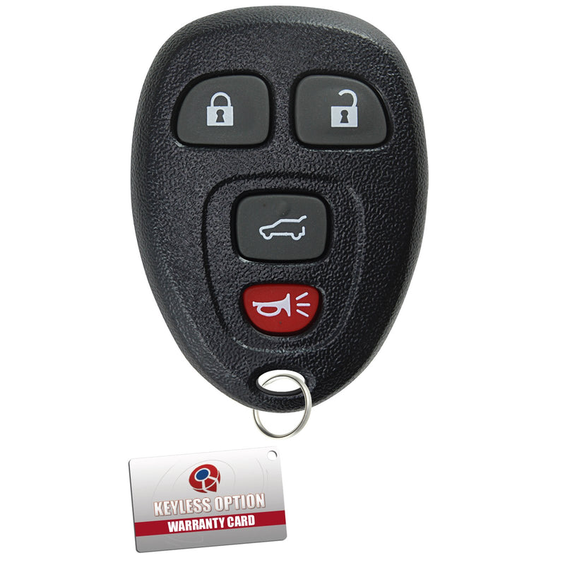  [AUSTRALIA] - KeylessOption Keyless Entry Remote Control Car Key Fob Replacement for 15913416 black