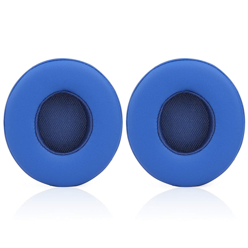  [AUSTRALIA] - Solo 2 Wired Replacement Earpads - JARMOR Protein Leather & Memory Foam Ear Cushion Pads for Beats Solo2 Wired On-Ear Headphones by Dr. Dre ONLY (Does NOT FIT Solo 2.0/3.0 Wireless) - Blue