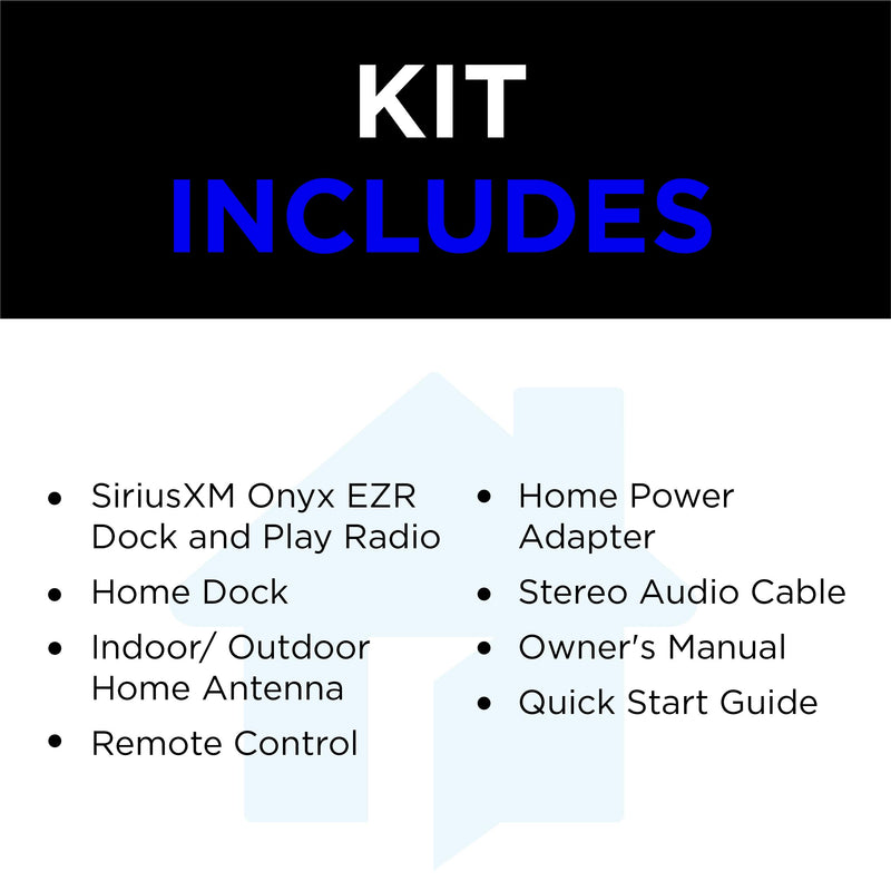  [AUSTRALIA] - SiriusXM SXEZR1H1 Onyx EZR Satellite Radio with Home Kit, Receive Free 3 Months Service with Subscription – Enjoy SiriusXM in your Home or on Your Powered Audio Speakers Satellite Radio + Home Kit
