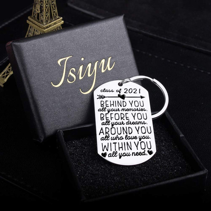  [AUSTRALIA] - 2021 Graduation Keychain for Him Her Inspirational Birthday Gifts for Son Daughter Teen Girls Boys from Mom Daddy Best Friends Gifts for College Graduate New Year Charm for Her Him
