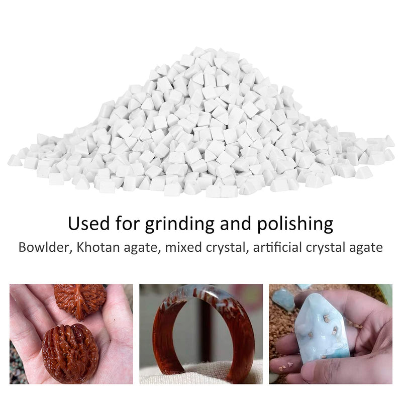  [AUSTRALIA] - Medium ceramic grinding triangle polishing jewelry polishing for vibration polishing grinder 4mm 500g