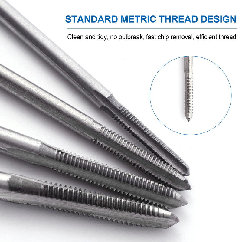  [AUSTRALIA] - 10 pcs Metric Tap Set M1 M1.2 M1.4 M1.6 M1.7 M1.8 M2 M2.5 M3 M3.5 for Clocks and Watches Tapping,Micro Taps Mini Metric Straight Flute Coarse Thread Design by Arbusb