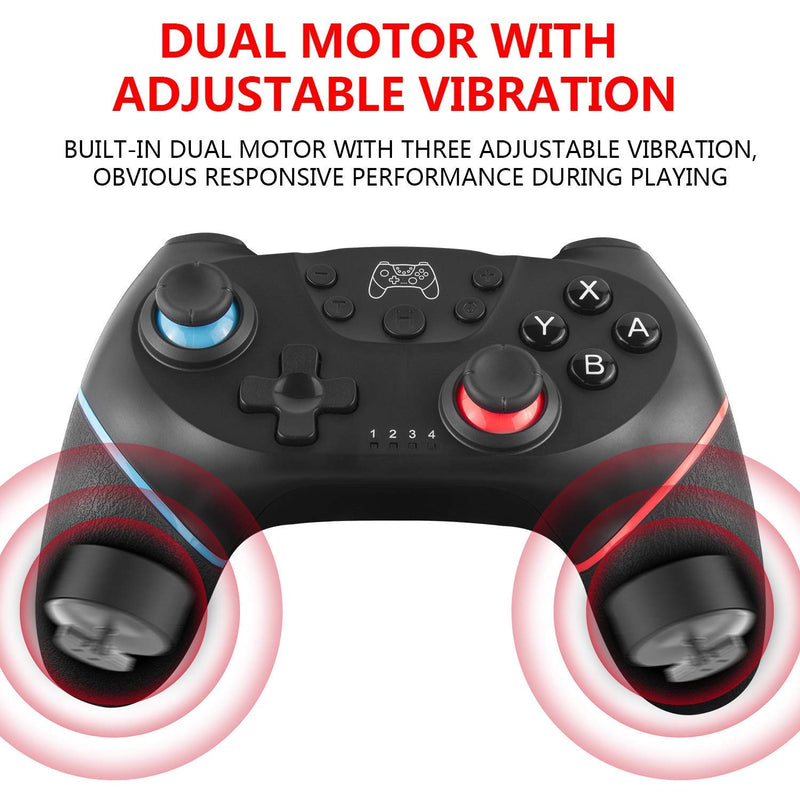  [AUSTRALIA] - Switch Controller, Diswoee&Diswoe Wireless Pro Controller Gamepad Compatible with Switch Support Amibo, Wakeup, Screenshot and Vibration Functions-Black