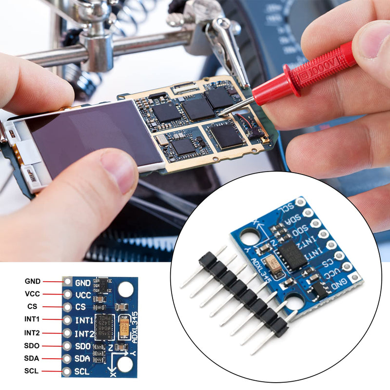  [AUSTRALIA] - ADXL345 Module Accelerometer 3-Axis Accelerometer 3 PCS GY-291 Digital Gravity Sensor Module for Arduino, Raspberry Pi, I2C, SPI, G-Sensor