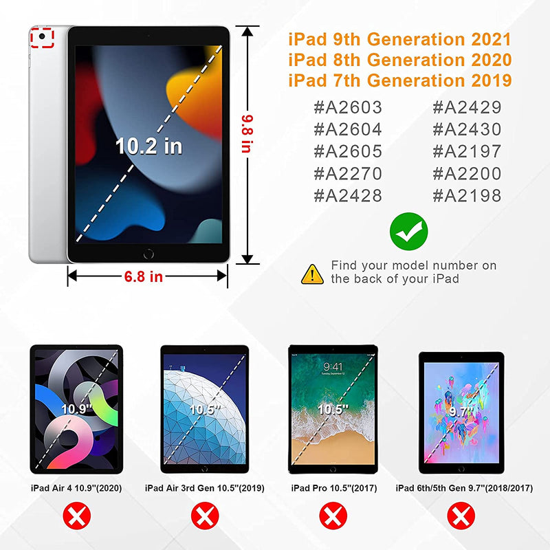  [AUSTRALIA] - BMOUO Kids Case for New iPad 10.2 2021/2020/2019 - iPad 9th/8th/7th Generation Case with Built-in Screen Protector,Shockproof Lightweight Handle Stand Kids Case for iPad 10.2" 2021/2020/2019 - Blue