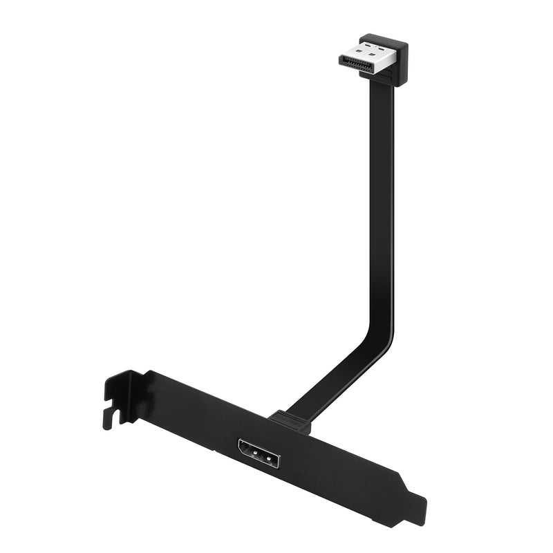  [AUSTRALIA] - EZDIY-FAB DP DisplayPort to DisplayPort Extension Cable with PCI Bracket, 90 Degrees DP Male to Female Supports 3D VR 4K@60Hz