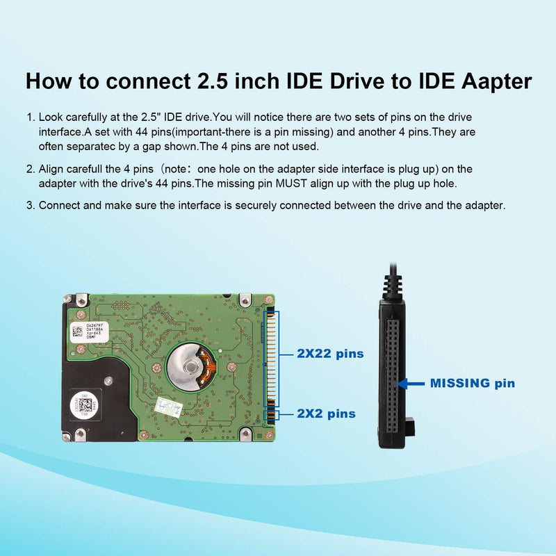  [AUSTRALIA] - AGPtek SATA/PATA/IDE Drive to USB 2.0 Adapter Converter Cable for Hard Drive Disk HDD 2.5" 3.5", Compatible with USB 1.1/2.0/3.0, with External AC Power Adapter Included