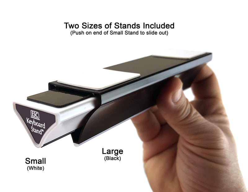 ESC Computer Keyboard and Laptop Stand, Variable Ergonomic Angles and Tilt, Two Sizes of Stands Included, Compatible with Most Keyboards, Repositionable Micro Grip Pads - LeoForward Australia