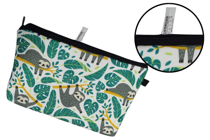 Cosmetic Bag for Women,Loomiloo Adorable Roomy Makeup Bags Travel Waterproof Toiletry Bag Accessories Organizer Sloth (Sloth 51476) Sloth 51476 - LeoForward Australia