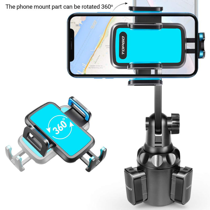  [AUSTRALIA] - Car-Cup-Holder-Phone-Mount Adjustable Pole Automobile Cup Holder Smart Phone Cradle Car Mount for iPhone 11 Pro/XR/XS Max/X/8/7 Plus/6s/Samsung S10 /Note 9/S8 Plus/S7 Edge(Blue) Blue