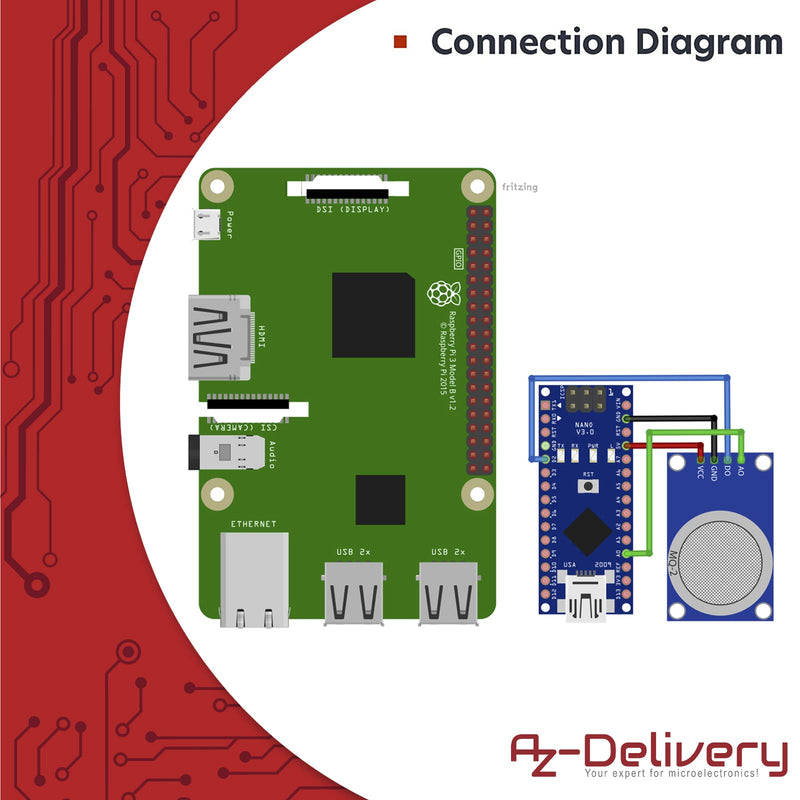  [AUSTRALIA] - AZDelivery 3 x MQ-2 gas sensor smoke sensor air quality module compatible with Arduino including ebook!