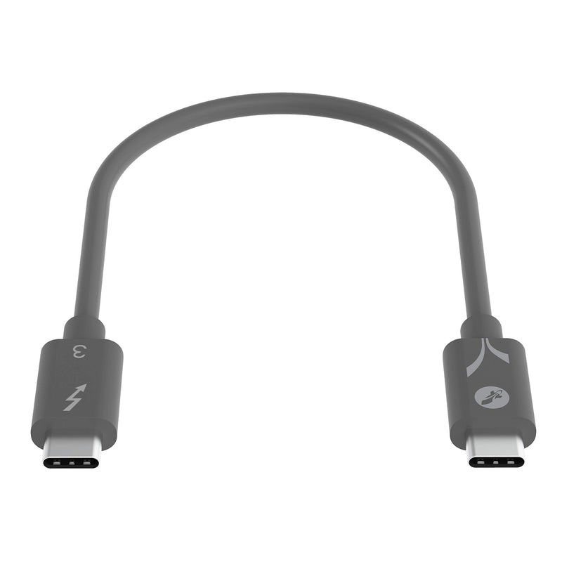 Sabrent Thunderbolt 3 (Certified) USB Type-C Cable | up to 40 Gbps | Supports 100W (5A, 20V) Charging | E-Mark Chip | (7.8"/ 20 cm) in Gray (CB-T320-GRY) - LeoForward Australia
