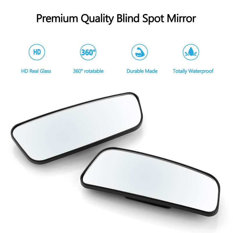  [AUSTRALIA] - Blind Spot Mirror for Cars LIBERRWAY Car Side Mirror Blind Spot Auto Blind Spot Mirrors Wide Angle Mirror Convex Rear View Mirror Stick on Design Adjustable Rectangle