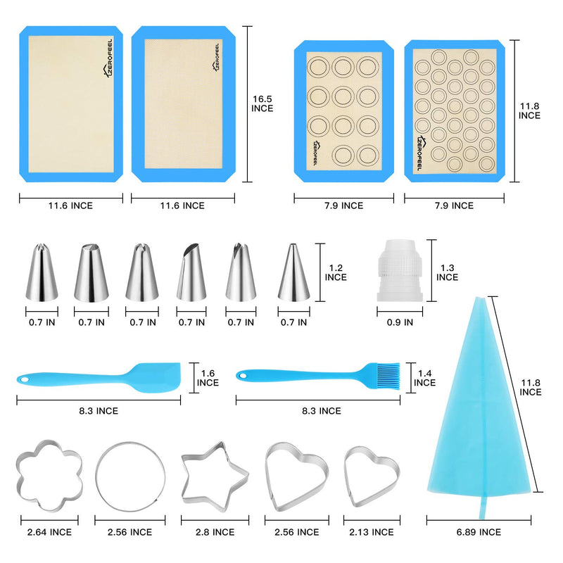  [AUSTRALIA] - Silicone Baking Mat Set of 20 - Non stick Silicone Baking Mat - BPA Grade Food Safe Baking Mat - Perfect for Making Cookies, Macarons, Bread and Pastry