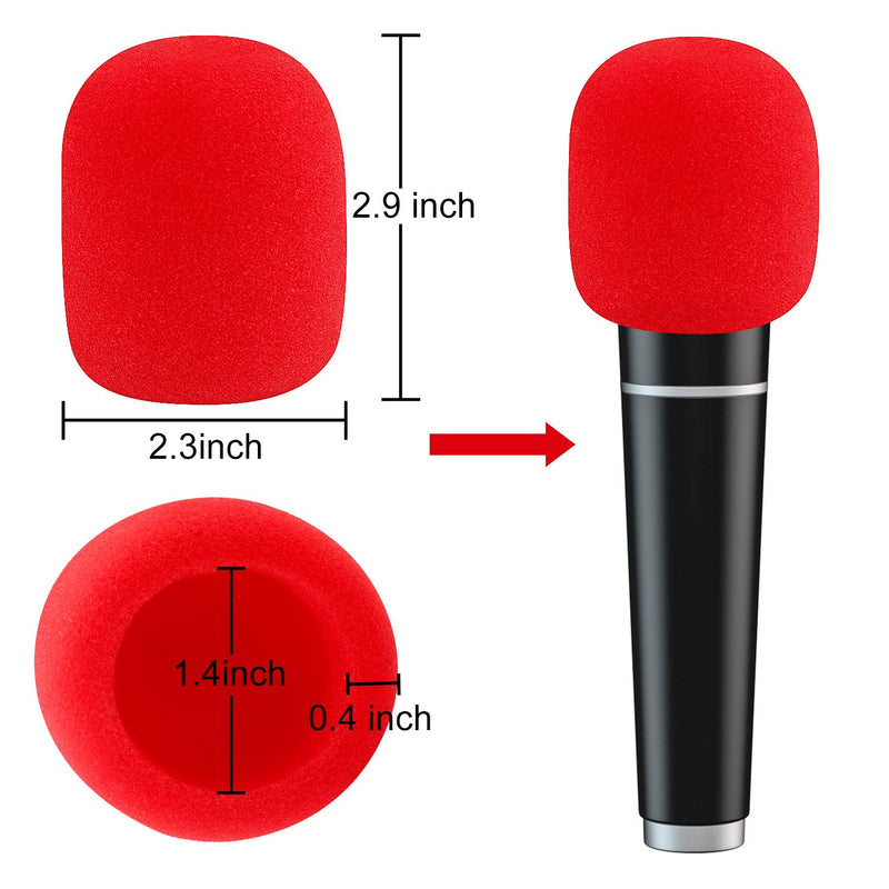  [AUSTRALIA] - 20 Pack Thick Handheld Stage Microphone Windscreen Foam Cover Karaoke DJ (10 Color) Colorful