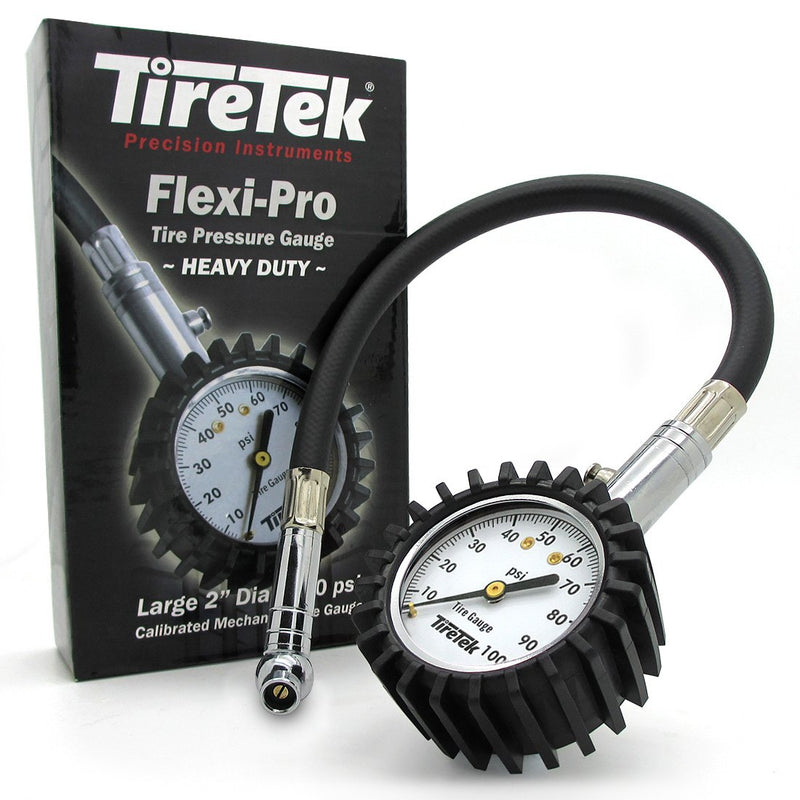 TireTek Flexi-Pro Tire Pressure Gauge, Heavy Duty - Best for Car & Motorcycle 0-100 PSI - LeoForward Australia