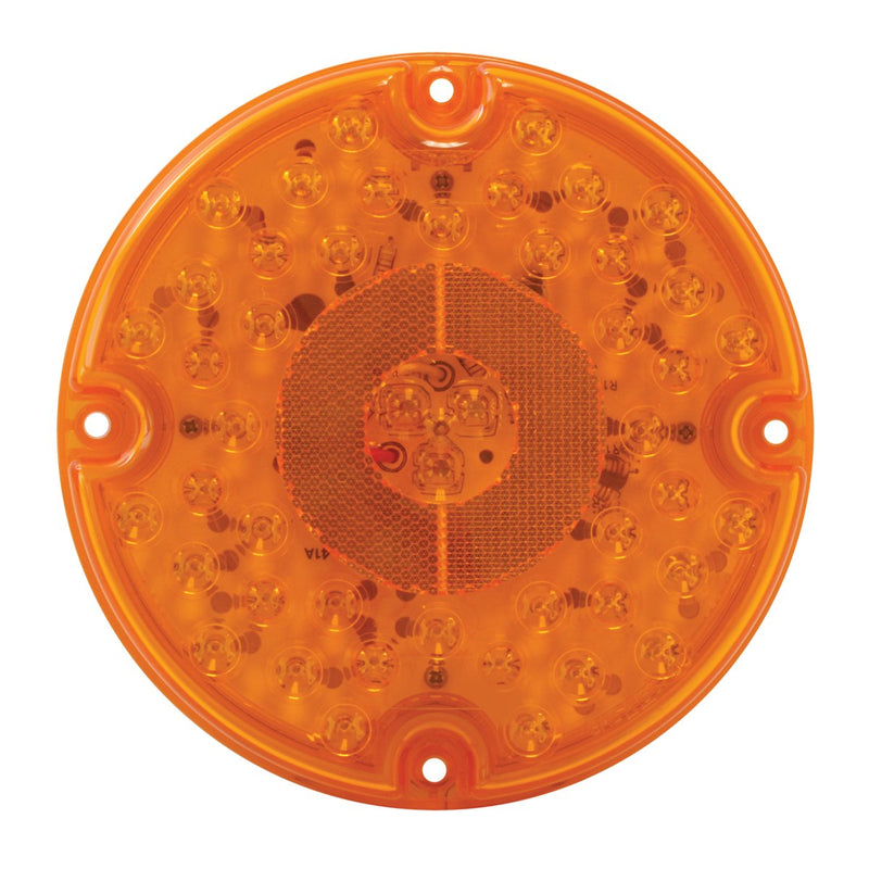  [AUSTRALIA] - Grand General 82334 Amber 7" Round 47-LED Park/Turn/Clearance Sealed Bus Light with Amber Lens