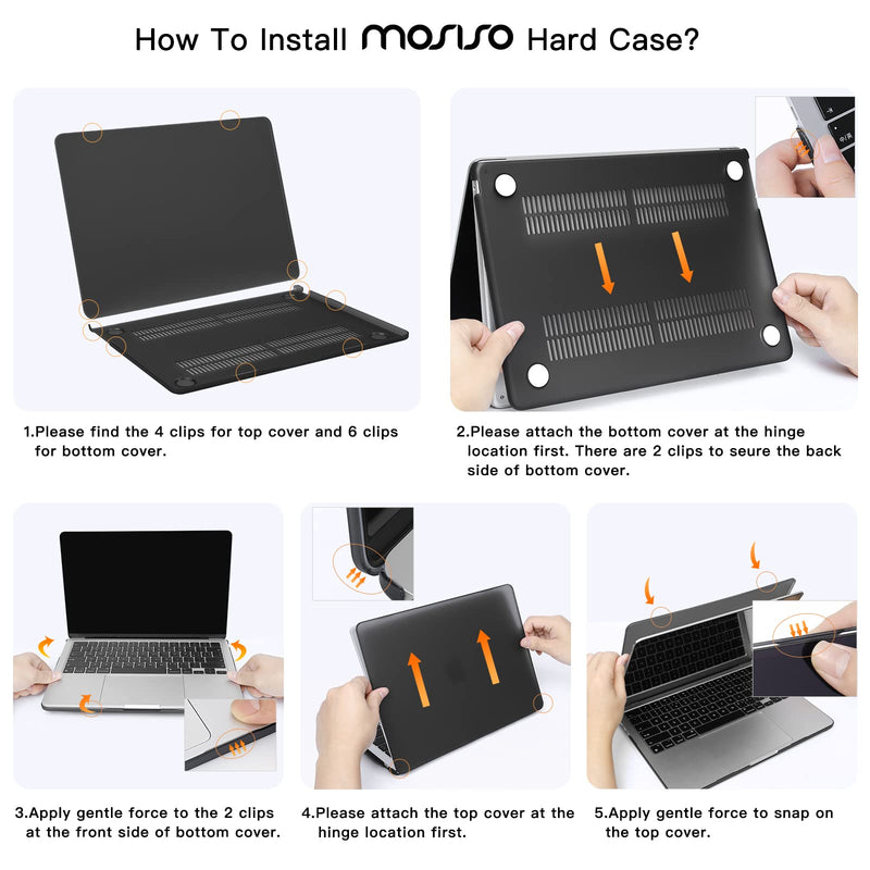  [AUSTRALIA] - MOSISO Compatible with MacBook Air 13.6 inch Case 2022 Release A2681 with M2 Chip Touch ID, Plastic Hard Shell Case&Carrying Sleeve Bag&Keyboard Cover&Webcam Cover&Screen Protector, Air Blue