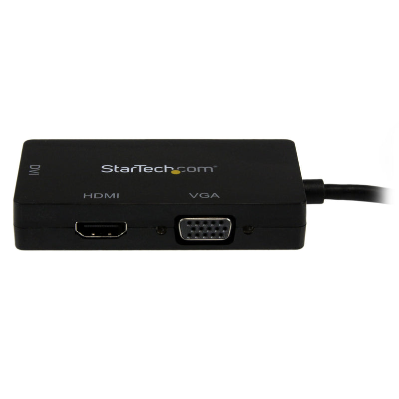 StarTech.com 3 in 1 Mini DisplayPort Adapter - 1080p - Mini DP/Thunderbolt to HDMI/VGA/DVI Splitter for Your Monitor (MDP2VGDVHD) Black Mini DisplayPort (Input) - LeoForward Australia