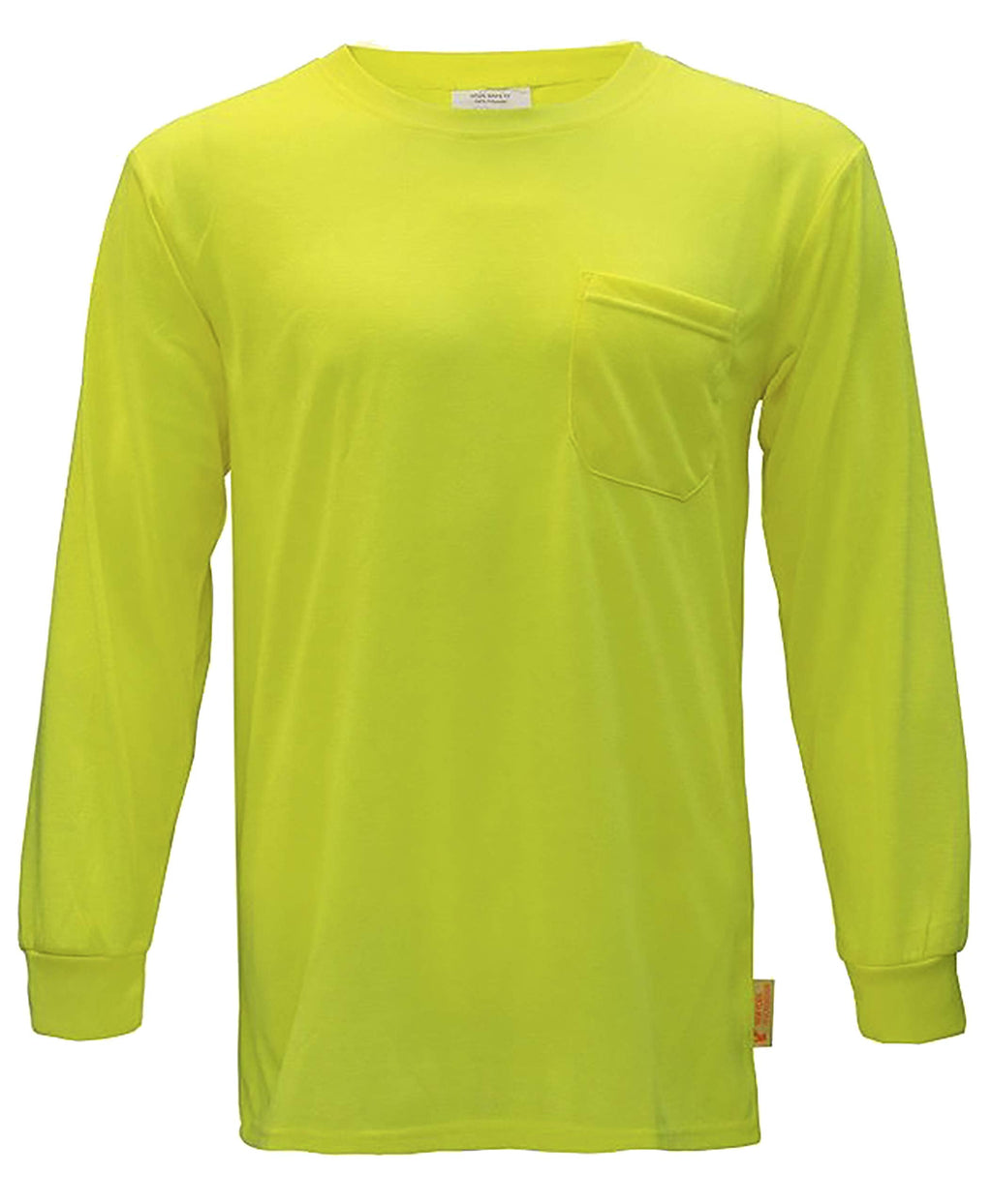  [AUSTRALIA] - NY Hi-Viz Workwear L2110 Long Sleeve High-Visibility Force Color Enhanced Safety Shirt (Extra Large, Neon Yellow) X-Large