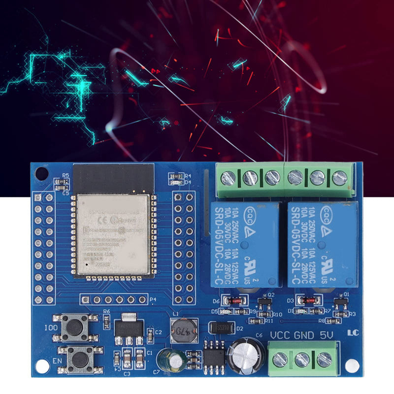  [AUSTRALIA] - ESP32 2 Channel 5V Relay Module 4MB Flash Large Capacity Programmable Relay Board for Secondary Development Learning