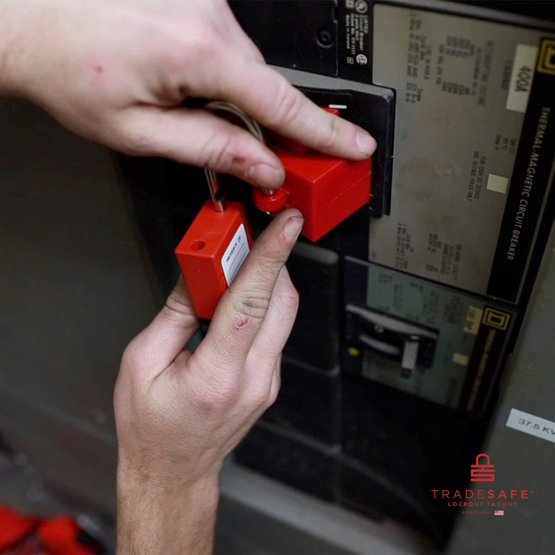  [AUSTRALIA] - TRADESAFE Lockout Tagout Locks, 7 Safety Locks Keyed Differently, Lock Out Tag Out Safety Padlocks, 1 Key Per Lock, Red, Lockout Tagout Kit Refill, Industrial Safety Brand and Company 7-Red