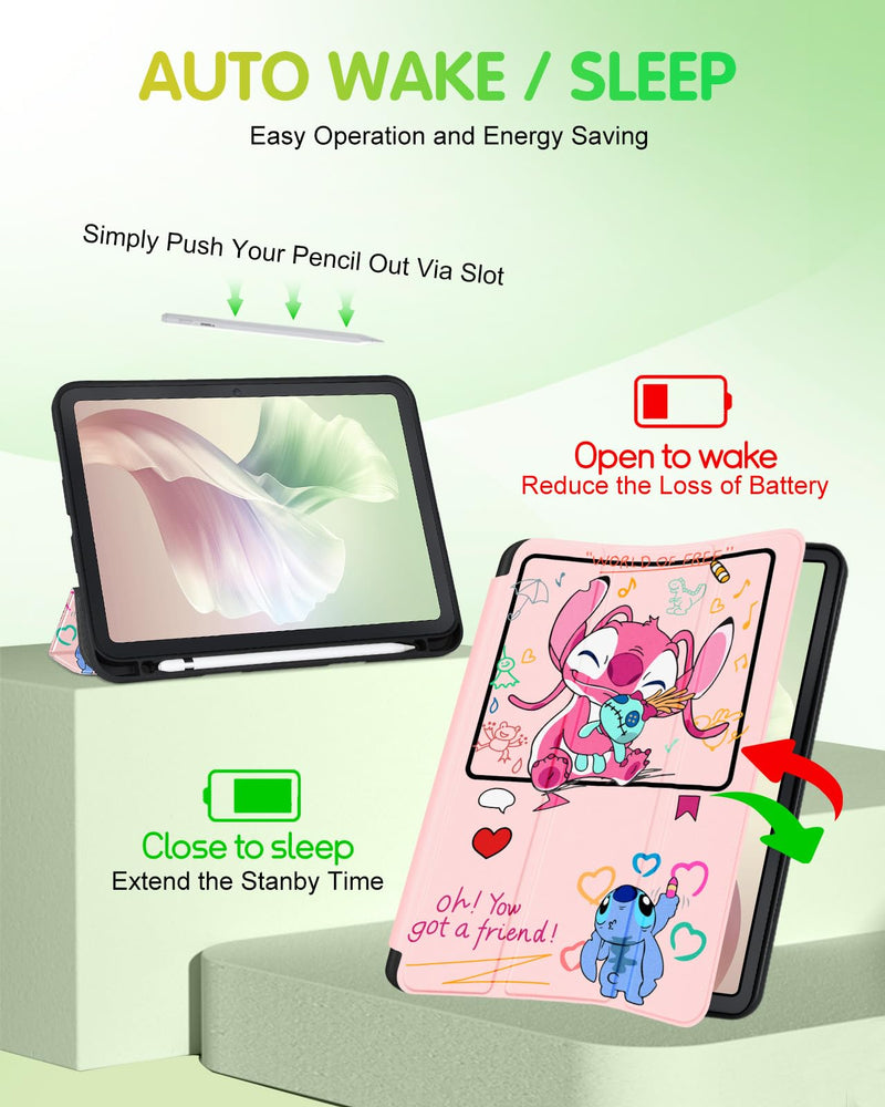  [AUSTRALIA] - Trendy Fan for iPad 9th/8th/7th 10.2 inch Generation Case Cute Cartoon Kawaii for Girls Kids Teens Boys Girly Women Design Cool Covers Folio Stand with Pencil Holder for Apple i Pad 9/8/7 Gen,Lovers 02Shidizai Lovers