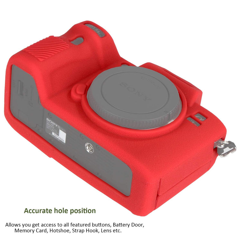  [AUSTRALIA] - Easy Hood Camera Case for Sony Alpha a7III a7 III a7R III a7RIII ILCE-7RM3 a73 a7R3 a7R Mark III Soft Silicone Rubber Protective Body Housing Case Skin Camera Protector Cover (Red) Red