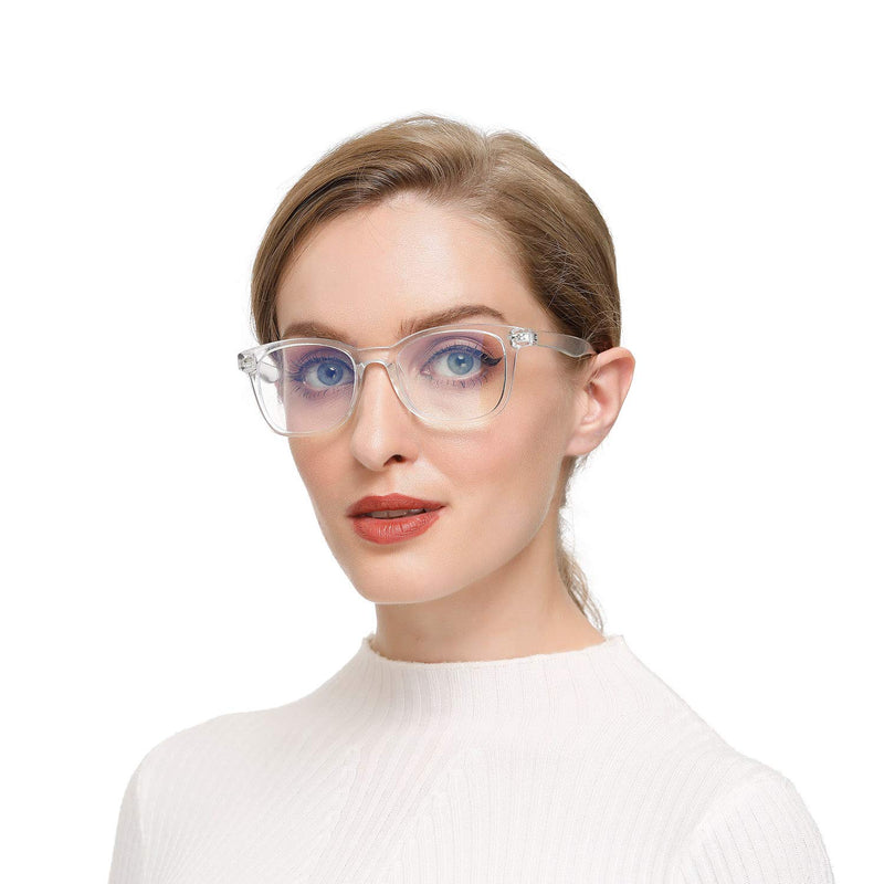 VNCHY Blue Light Glasses Clear Lens Anti-Eyestrain Computer Reading Gaming Glasses for Women Men Non-Prescription Transparent - LeoForward Australia