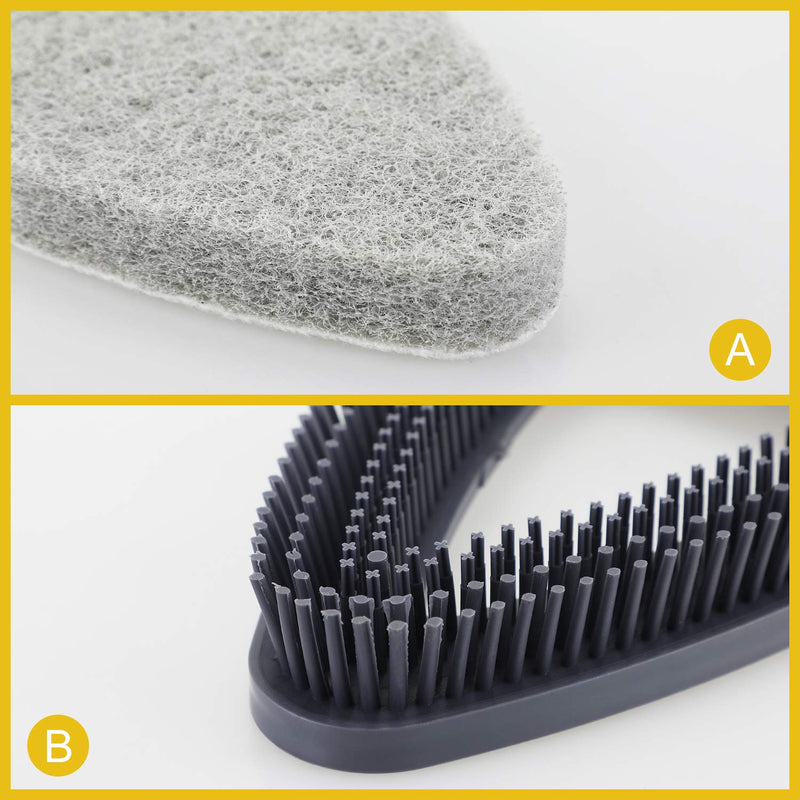 Yocada Tub Tile Scrubber Brush with 2 Scouring Pads 1 TPR Brush Head No Scratch for Cleaning Bathroom Kitchen Toilet Wall Tub Tile Sink - LeoForward Australia