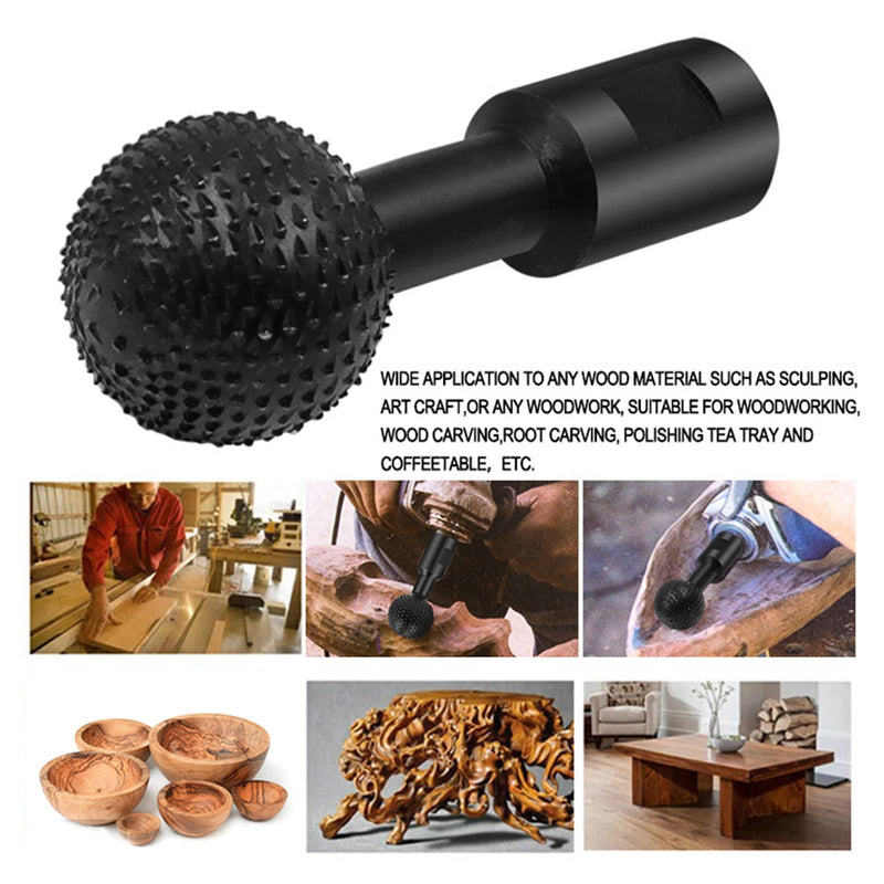  [AUSTRALIA] - Ball milling cutter wood carving ball milling cutter made of carbide ball planer for angle grinder ball chisel carving grinding heads ball rotary milling cutter ball chisel file grinding heads for deburring (14 mm)