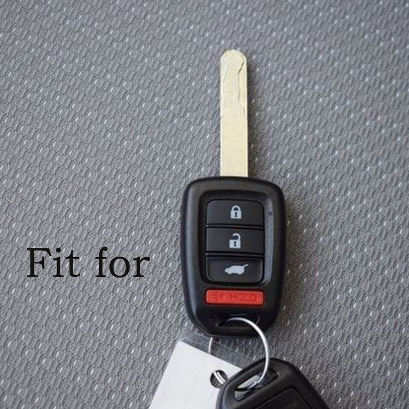  [AUSTRALIA] - XUHANG Sillicone key fob Skin key Cover Remote Case Protector Shell for Honda Accord sports LX Civic HR-V CR-V 4 button blue
