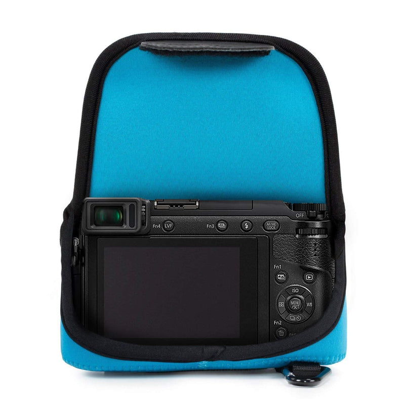  [AUSTRALIA] - MegaGear MG741 Panasonic Lumix DMC-GX85, DMC-GX80 (14-140mm) Ultra Light Neoprene Camera Case - Blue