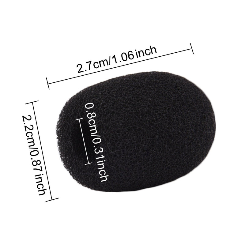  [AUSTRALIA] - Sunmns 10 Pack Mini Size Lapel Headset Microphone Windscreen Foam Cover, Black