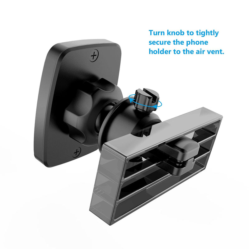  [AUSTRALIA] - WixGear Magnetic Phone Car Mount, Universal Bite-Lock Air Vent Magnetic Phone Car Mount Holder, for Cell Phones with Swift-snap Technology