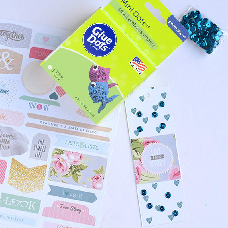  [AUSTRALIA] - Glue Dots Adhesive Double-Sided Mini Dots, 3/16'', Clear, Roll of 300 (32794-300) Mini Dots Roll