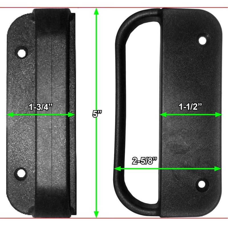  [AUSTRALIA] - Universal Nylon GATE Handle -Black: Pull Works with Wood, Metal, or Vinyl Gates. 1 Pack Black