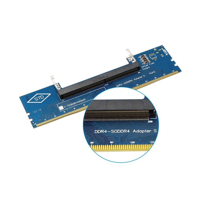  [AUSTRALIA] - SinLoon Laptop DDR4 RAM to Desktop PC RAM Adapter Card SO DIMM to DDR4 Converters DDR4 Laptop SO-DIMM to Desktop DIMM Memory RAM Connector Adapter (DDR4)