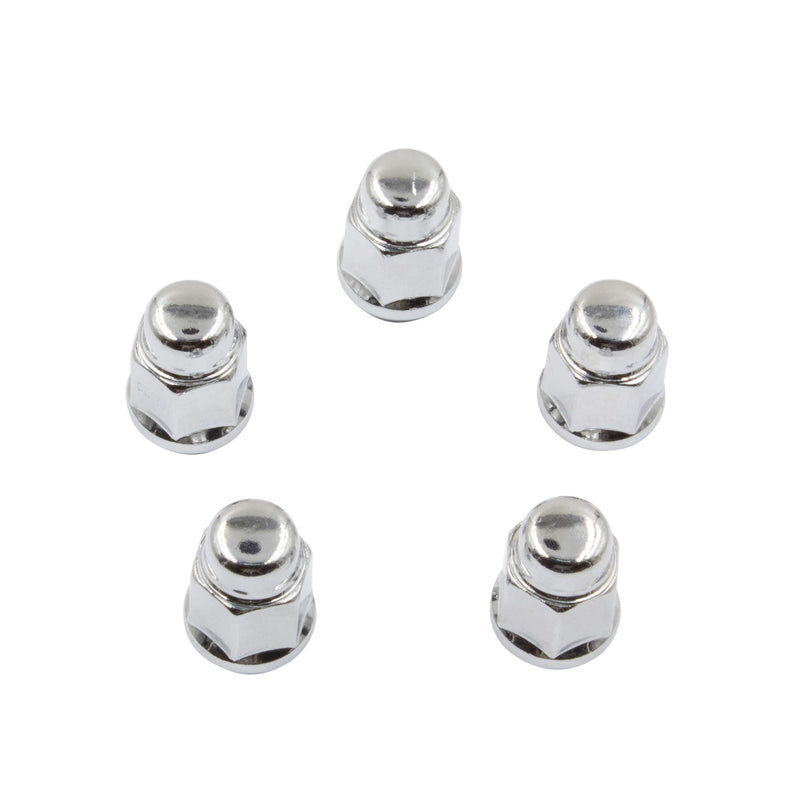  [AUSTRALIA] - Set of 20 Lug Nut 1/2-20 Thread Closed End Bulge Acorn Lug Nuts 1.38” Long - Cone Seat - 19mm (3/4”) Hex Wheel Lug Nut (Chrome) Chrome