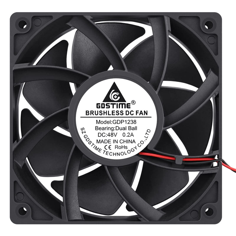  [AUSTRALIA] - GDSTIME 1238 48V Fan, 120mm x 38mm Dual Ball Bearings DC Brushless Cooling Fan