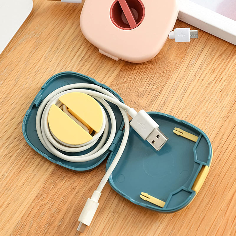  [AUSTRALIA] - 3Pack Cable Winder Charging Wire Management Case Small Cable Reel Compute USB Cable Organizer Case Cord Winder Multicolored
