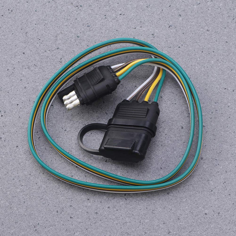  [AUSTRALIA] - CARROFIX Trailer 4 Wire Plug 32" inch 4 Pin Flat Wire Extension Male & Female Connector Standard 32-Inch