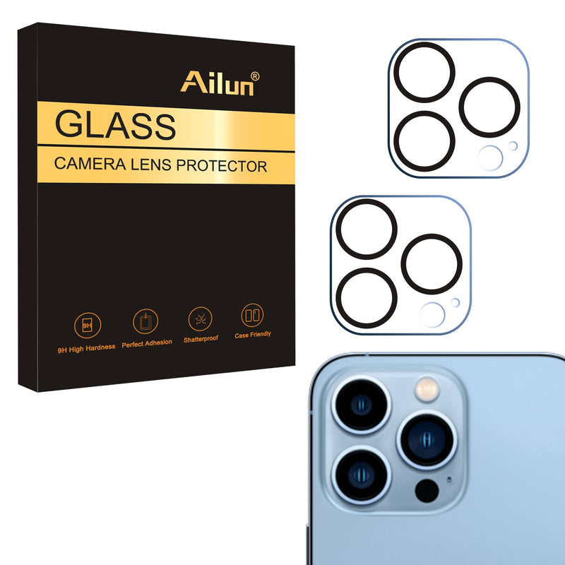  [AUSTRALIA] - Ailun Camera Lens Protector for iPhone 13 Pro 6.1" ＆ iPhone 13 Pro Max 6.7",Tempered Glass and Selfie Stick Tripod,Extendable Aluminum,3 in 1,Bluetooth Wireless Remote and 360 Rotation Stand