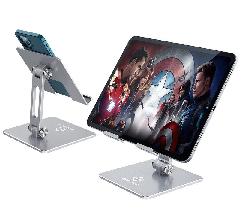 iPad Stand and Tablet Stand for Desk, WixGear Aluminum Metal Tablet Holder for Desk, Angle Height Adjustable Ipad Holder for All Tablets and iPads - LeoForward Australia