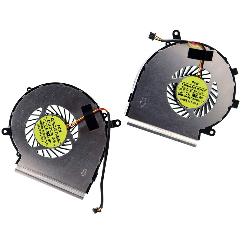  [AUSTRALIA] - Deal4GO 3-pin 3-Wire CPU Cooling Fan DFS470805CL0T FH19 w/GPU Fan Cooler DFS470805WL0T FH18 for MSi GE62 GE62VR GE72 PE60 PE70 GL62 GL72 GP62 GP72 MS-16J3 MS-1792 MS-1795 CPU w/ GPU Cooling FAN