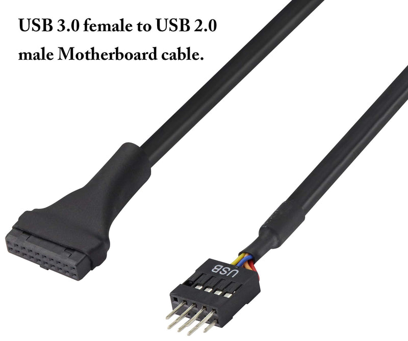 [AUSTRALIA] - zdyCGTime Motherboard Adapter Cable,USB 3.0 19Pin Female to USB 2.0 9Pin Male convertor Computer Cable Connector,Motherboard 9Pin Male to 20Pin Female Pure Copper.(15cm/4 Pack)