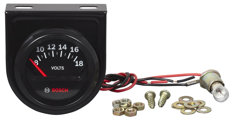  [AUSTRALIA] - Bosch SP0F000051 Style Line 2" Electrical Voltmeter Gauge (Black Dial Face, Black Bezel)