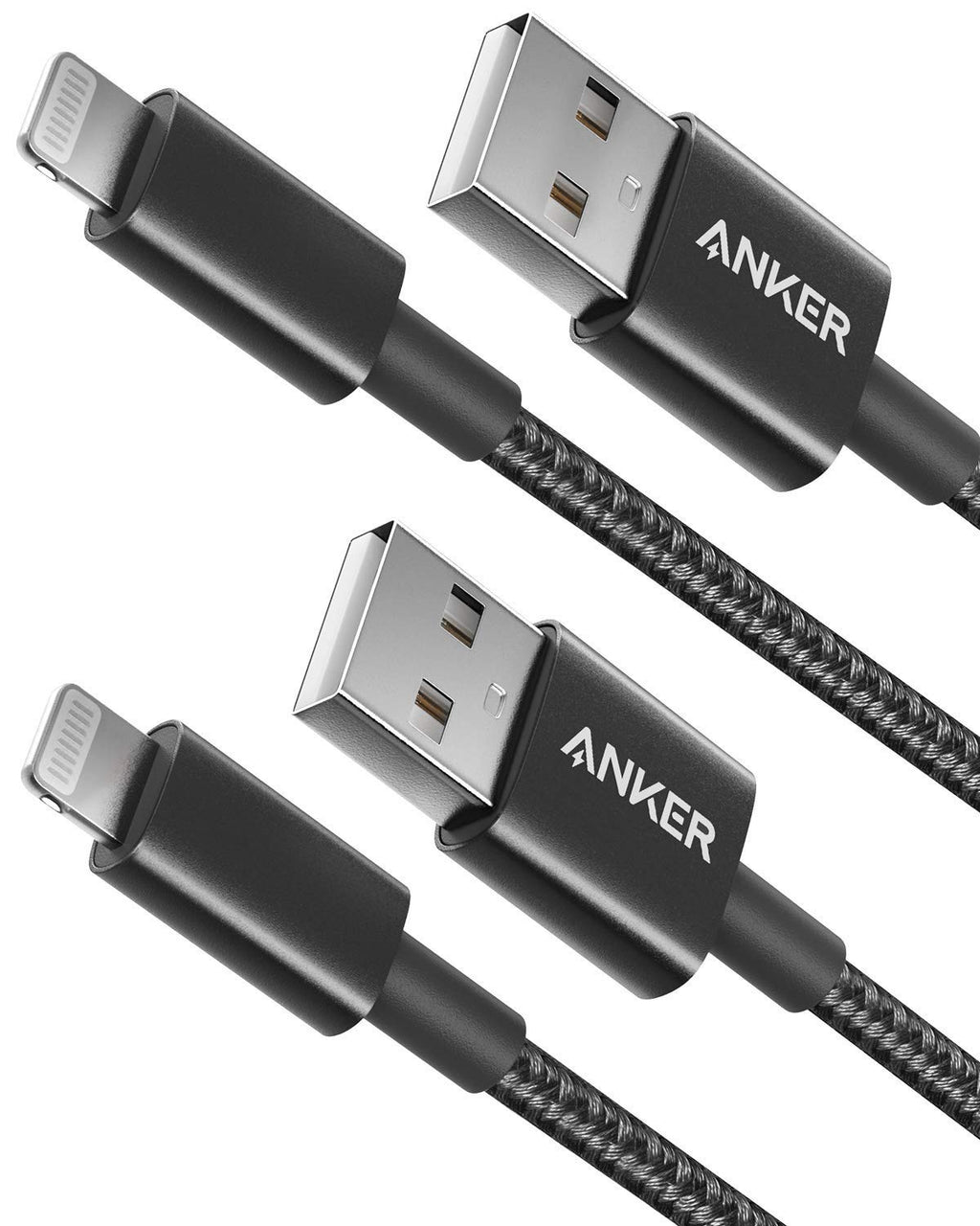  [AUSTRALIA] - Anker 6 ft Premium Double-Braided Nylon Lightning Cable, Apple MFi Certified for iPhone Chargers, iPhone X/8/8 Plus/7/7 Plus/6/6 Plus/5s, iPad, iPad Mini, and More (Black) 6ft Black 2