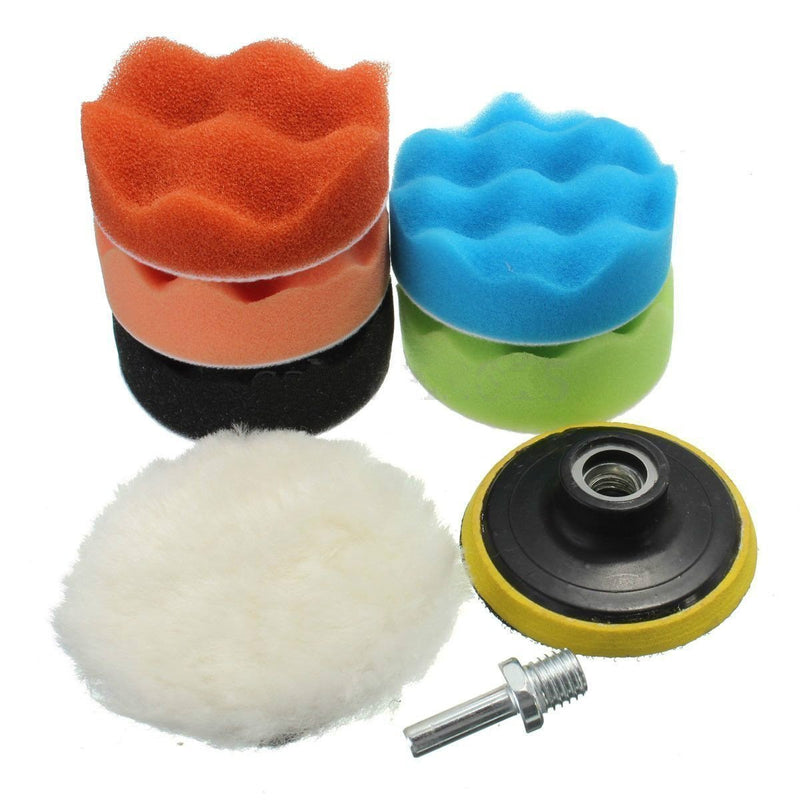  [AUSTRALIA] - Yosoo Auto Car Polisher Car Polishing Waxing Foam Sponge Buffer Buffing Pads Set (7 inch) 7 inch