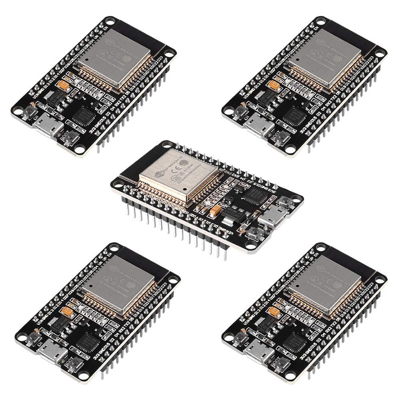  [AUSTRALIA] - DORHEA 5PCS ESP32 ESP-32S WiFi Development Board NodeMCU ESP32S Microcontroller Processor Integrated Chip CP2102 30pin